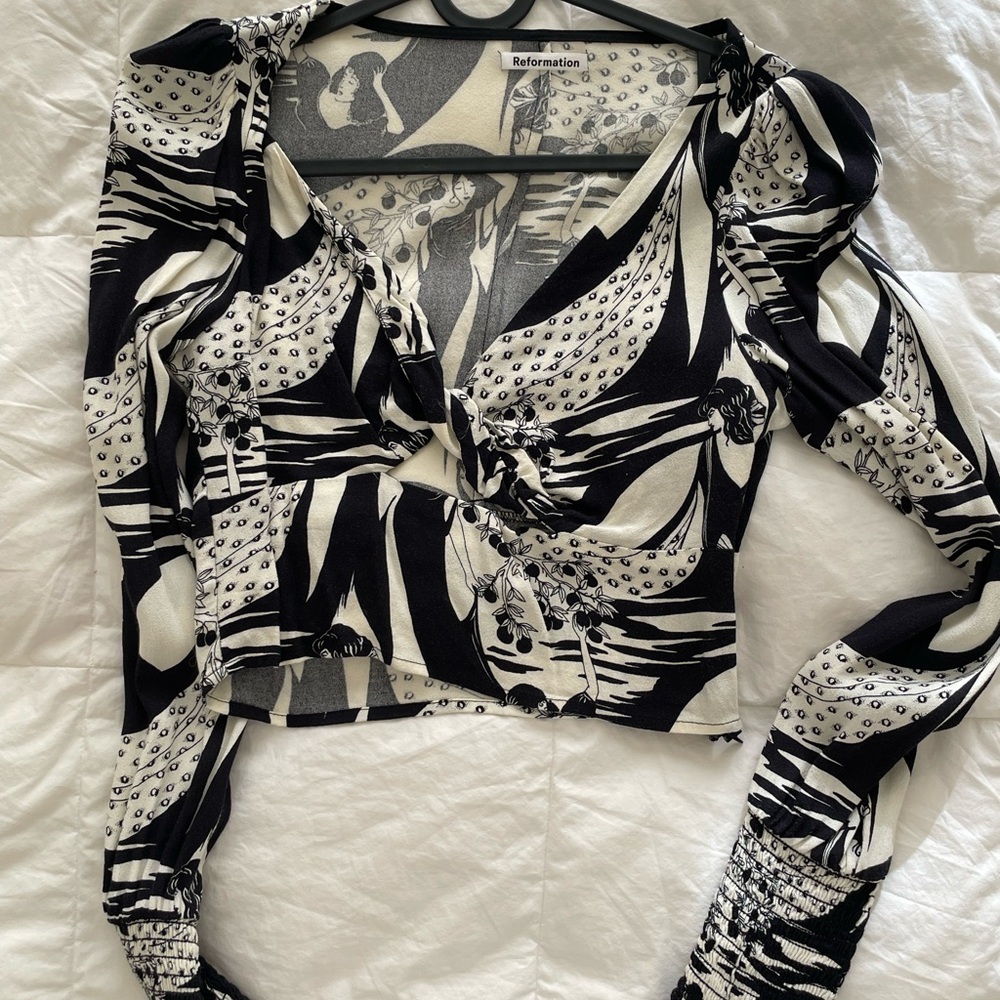 Reformation Black and White Women's Top